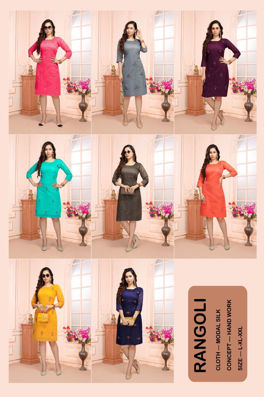 Rangoli 1001 Fancy Regular Wear Designer Kurti Collection
